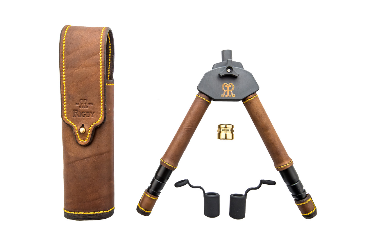 Rigby releases new leather covered bipod for their hunting rifles